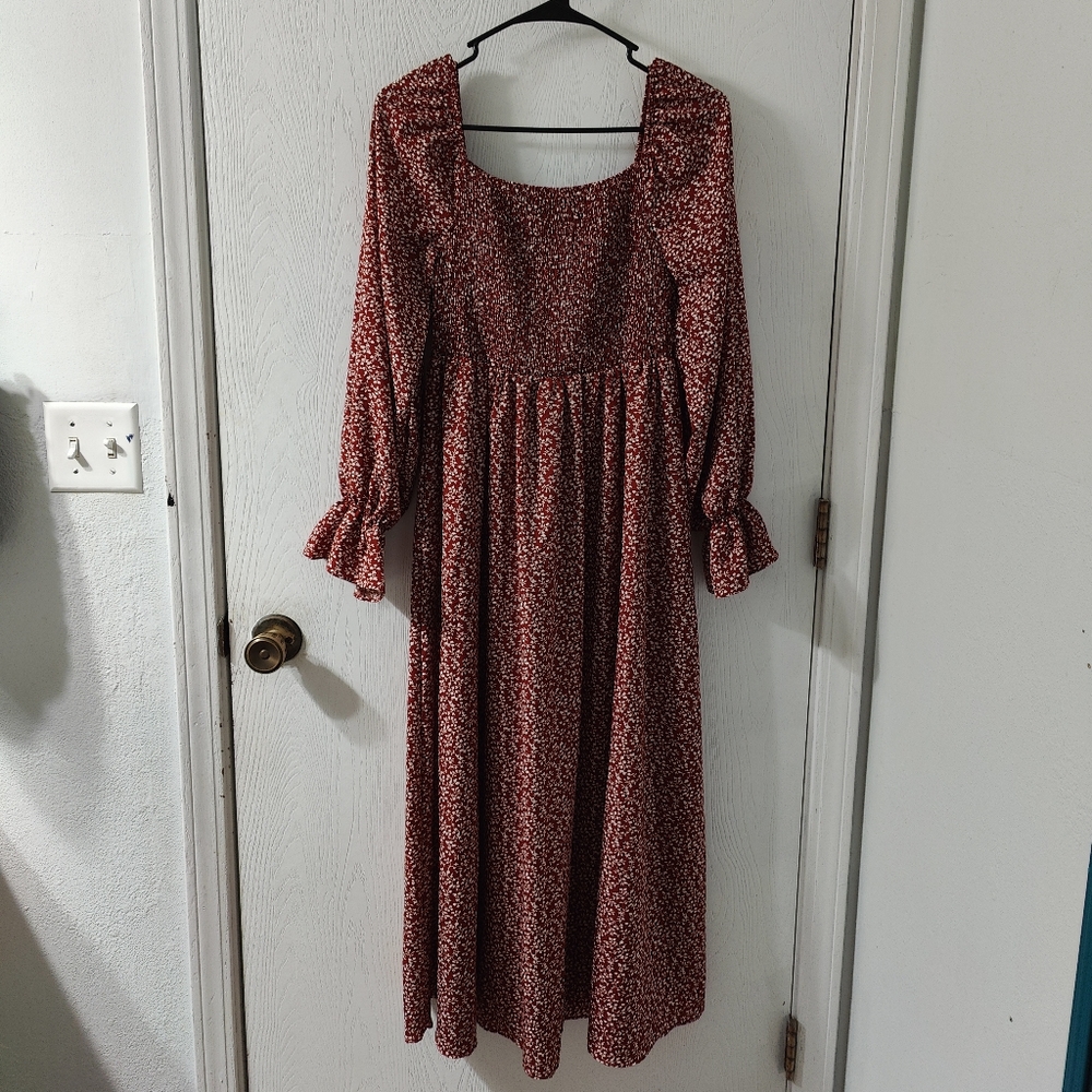 Red fall dress